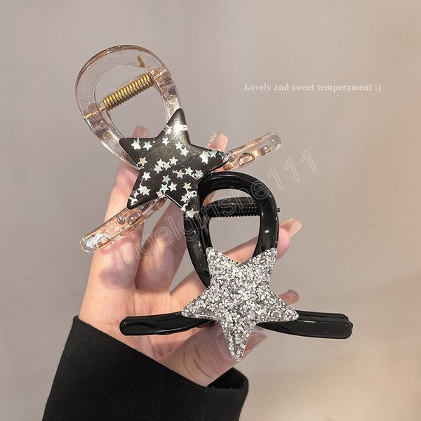 korean women lovely sweet temperament five-pointed star hair claws elegant hair clips hairpins barrettes girls hair accessories, Slivery;white
korean women lovely sweet temperament five-pointed star hair claws elegant hair clips hairpins barrettes girls hair accessories, Slivery;white