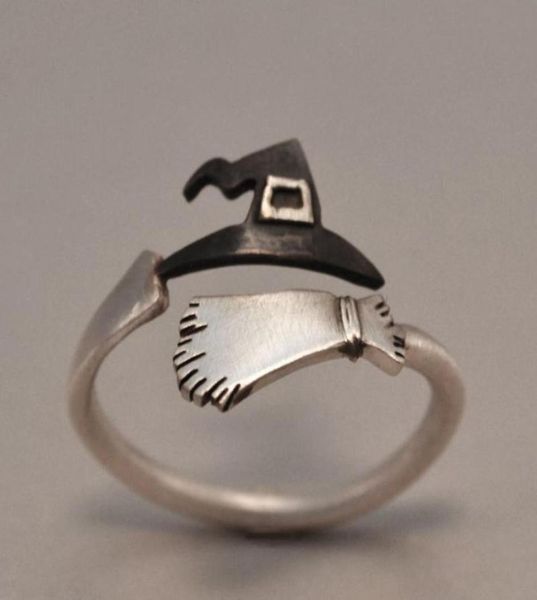 cluster rings fashion halloween ghost witch hat broom opening ring creative copper jewelry for women girls party accessary wholesa7868786, Golden;silver
cluster rings fashion halloween ghost witch hat broom opening ring creative copper jewelry for women girls party accessary wholesa7868786, Golden;silver