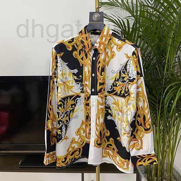 men's casual shirts designer 2023 spring/summer new fashion trend digital printing youth leisure long sleeve shirt cardigan 8s58, White;black
men's casual shirts designer 2023 spring/summer new fashion trend digital printing youth leisure long sleeve shirt cardigan 8s58, White;black