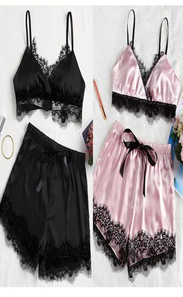 2pcsset pajamas set sleepwear lace cami bowknot elastic shorts women sleep pajama nightwear sleeping wear set9849423, Black;red
2pcsset pajamas set sleepwear lace cami bowknot elastic shorts women sleep pajama nightwear sleeping wear set9849423, Black;red