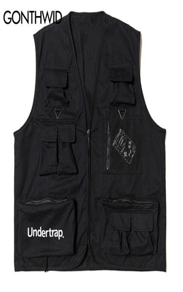 gonthwid utility multi zipper pockets sleeveless jackets tool waistcoats tactical combat vest casual travel outdoor jacket coat lj9284126, Black;brown
gonthwid utility multi zipper pockets sleeveless jackets tool waistcoats tactical combat vest casual travel outdoor jacket coat lj9284126, Black;brown