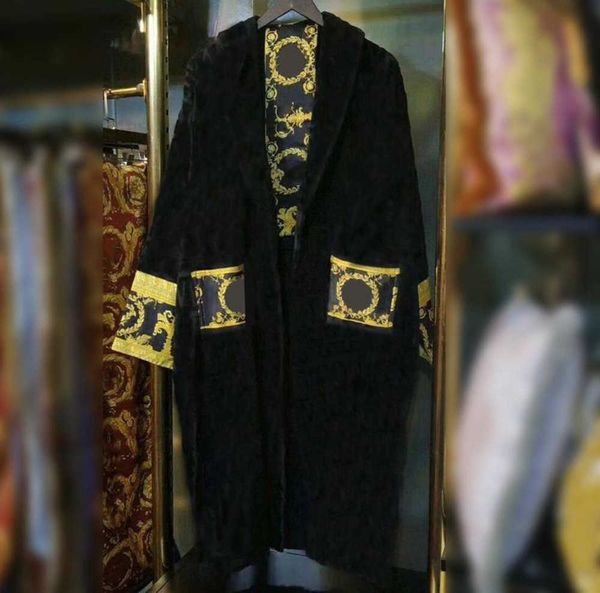mens womens home robes shawl collar cotton soft fluffy sleepwear designer brand luxury vintage bathrobe pajamas lovers dres casual style 166, Black;brown
mens womens home robes shawl collar cotton soft fluffy sleepwear designer brand luxury vintage bathrobe pajamas lovers dres casual style 166, Black;brown