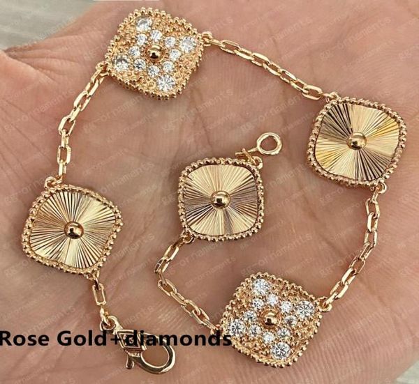 with diamond designer bracelet 20 colors fashion classic 4four leaf clover charm bracelets bangle chain agate shell wedding cjewe5169703, Golden;silver
with diamond designer bracelet 20 colors fashion classic 4four leaf clover charm bracelets bangle chain agate shell wedding cjewe5169703, Golden;silver