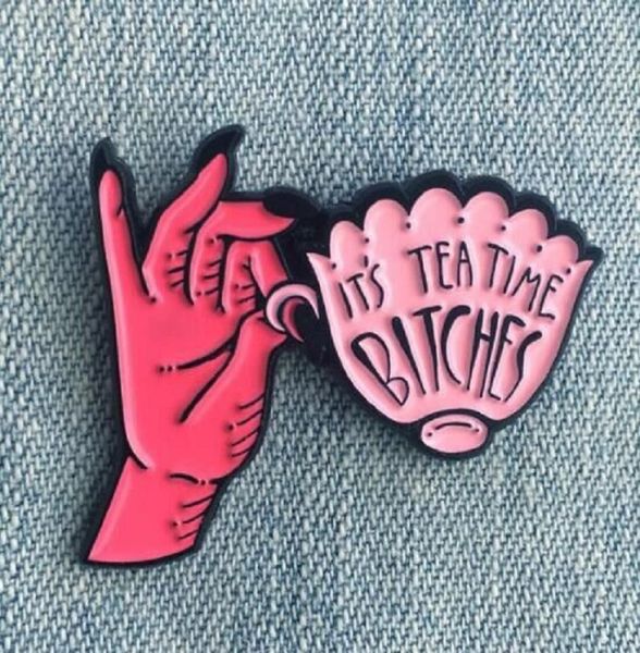 hand cup enamel pin it is tea time bitches brooch lapel pin denim jeans shirt bag punk jewelry halloween gift for friends9067123, Gray
hand cup enamel pin it is tea time bitches brooch lapel pin denim jeans shirt bag punk jewelry halloween gift for friends9067123, Gray