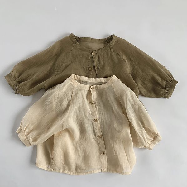 kids shirts summer fashion lightweight plain baby single breasted girls long sleeved linen shirt sunscreen clothing for 1 8 years 230711, White;black
kids shirts summer fashion lightweight plain baby single breasted girls long sleeved linen shirt sunscreen clothing for 1 8 years 230711, White;black