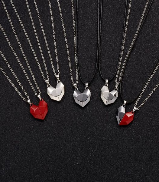 2pcsset minimalist lovers matching friendship heart pendant couple magnetic distance faceted pendants necklace jewelry2921174, Silver
2pcsset minimalist lovers matching friendship heart pendant couple magnetic distance faceted pendants necklace jewelry2921174, Silver