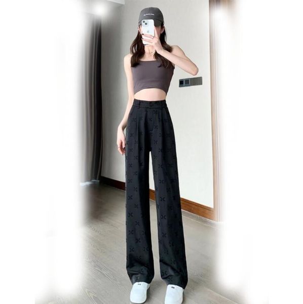 spring designer high-end women's pants fashion casual wide leg ice silk high waist straight pants luxury asian size s-4xl, Black;white
spring designer high-end women's pants fashion casual wide leg ice silk high waist straight pants luxury asian size s-4xl, Black;white