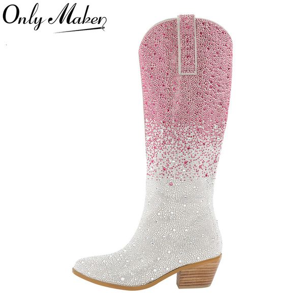 boots onlymaker women pointed toe knee high western cowgirl boots glitter bling shiny block heel lady boots 230711, Black
boots onlymaker women pointed toe knee high western cowgirl boots glitter bling shiny block heel lady boots 230711, Black