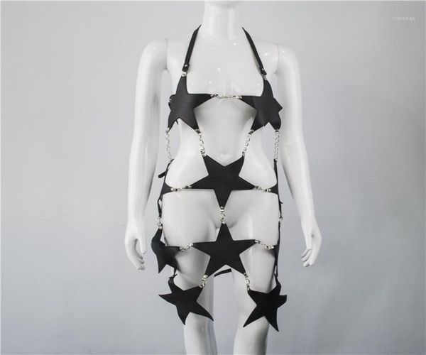 garters pentagram leather harness with chain dress garter body cage collar straps for women suspenders bondage fashion skirt acces6297524, Black;white
garters pentagram leather harness with chain dress garter body cage collar straps for women suspenders bondage fashion skirt acces6297524, Black;white