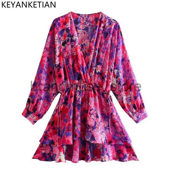 basic casual dresses keyanketian women fashion v neck floral print double layer ruffles a line mini shirt dress female chic loose lace up la, Black;gray
basic casual dresses keyanketian women fashion v neck floral print double layer ruffles a line mini shirt dress female chic loose lace up la, Black;gray