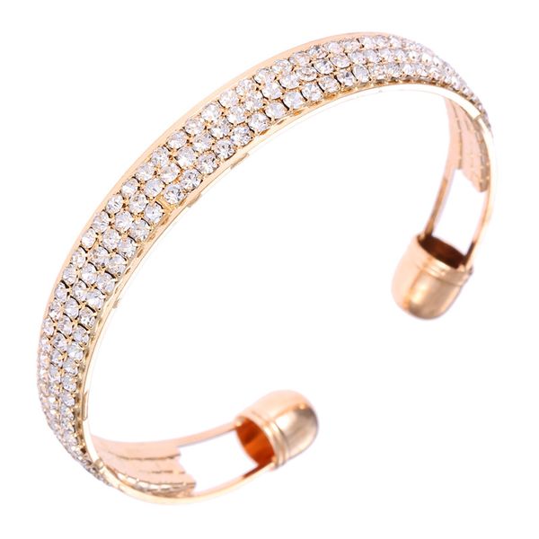 trendy claw set diamond crystal chain wrap round head open bracelet fashion and magnificent ruili bracelet silver and gold, Black
trendy claw set diamond crystal chain wrap round head open bracelet fashion and magnificent ruili bracelet silver and gold, Black
