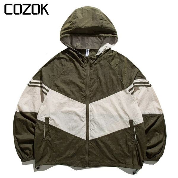 mens jackets japanese harajuku upf50sunscreen jacket men patchwork zipper causal streetwear thin hooded outwear summer 230710, Black;brown
mens jackets japanese harajuku upf50sunscreen jacket men patchwork zipper causal streetwear thin hooded outwear summer 230710, Black;brown