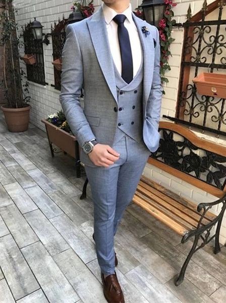custom made men suits one button groom tuxedos peak lapel groomsmen wedding/prom/dinner man blazer jacket pants vest w872426, Black;gray
custom made men suits one button groom tuxedos peak lapel groomsmen wedding/prom/dinner man blazer jacket pants vest w872426, Black;gray