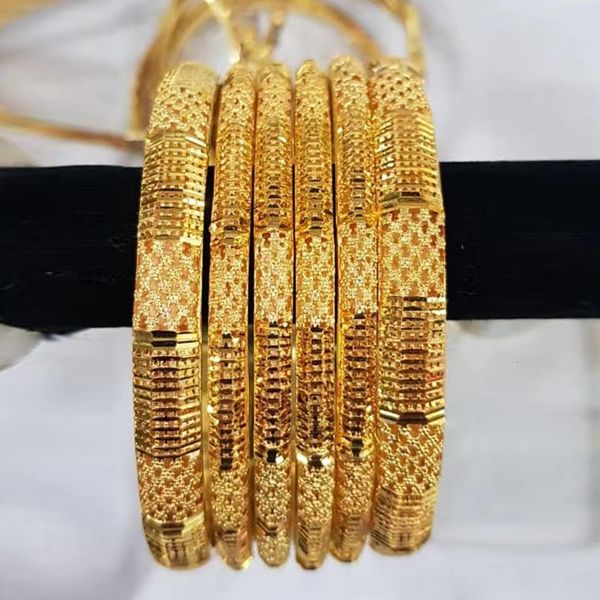 bangle wando 6pcs ethiopian jewelry gold color bangles for women girl dubai african bracelets gifts b141 230710, Black
bangle wando 6pcs ethiopian jewelry gold color bangles for women girl dubai african bracelets gifts b141 230710, Black