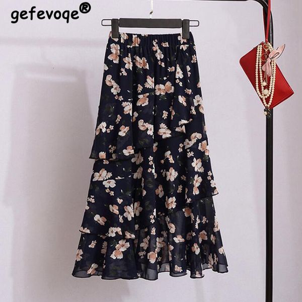 skirts elastic high waist commute chiffon irregular skirts female summer mid-length a-line dresses floral printing beach fishtail skirt 2307, Black
skirts elastic high waist commute chiffon irregular skirts female summer mid-length a-line dresses floral printing beach fishtail skirt 2307, Black