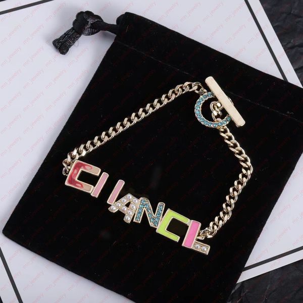 2023 multicolored letter bracelet for women with enamel finish. fashion brand designer bracelet. valentine's day wedding bridal gifts,, Black
2023 multicolored letter bracelet for women with enamel finish. fashion brand designer bracelet. valentine's day wedding bridal gifts,, Black
