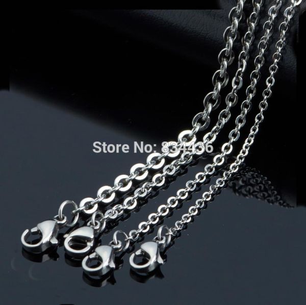 100pcs of 12mm 15mm 2mm 25mm 3mm 4mm 316l stainless steel cable chain pendant necklaces men women lady diy jewelry whole 202285481, Silver
100pcs of 12mm 15mm 2mm 25mm 3mm 4mm 316l stainless steel cable chain pendant necklaces men women lady diy jewelry whole 202285481, Silver
