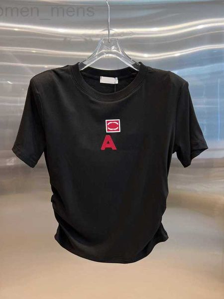 women's t-shirt designer 23ss womens clothing t womens round neck cotton fashion pad shoulder suction pleated short style t-shirt women, White
women's t-shirt designer 23ss womens clothing t womens round neck cotton fashion pad shoulder suction pleated short style t-shirt women, White