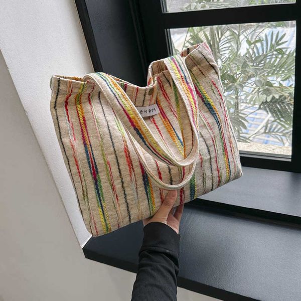 large capacity and large bag female niche new high-end and versatile portable school commuting bag single shoulder tote bag