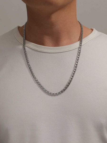 fashionable and popular men minimalist chain necklace stainless steel for jewelry gift and for a stylish look, Silver
fashionable and popular men minimalist chain necklace stainless steel for jewelry gift and for a stylish look, Silver