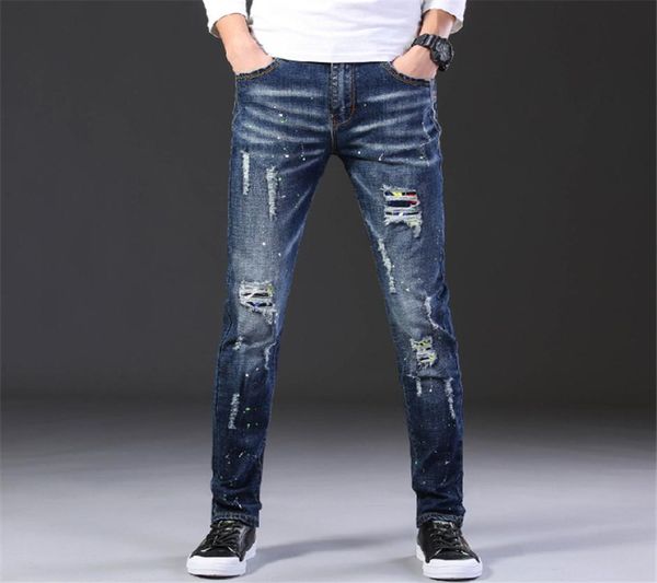 2020 fashion casual jeans mens straight stretch dot craft little feet skinny jens men scratched blue hole denim tide pantses6866441898
2020 fashion casual jeans mens straight stretch dot craft little feet skinny jens men scratched blue hole denim tide pantses6866441898