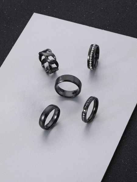 fashionable and popular 5pcs men rhinestone detail rings stainless steel jewelry goth punk jewelry for jewelry gift and for a stylish look, Silver
fashionable and popular 5pcs men rhinestone detail rings stainless steel jewelry goth punk jewelry for jewelry gift and for a stylish look, Silver