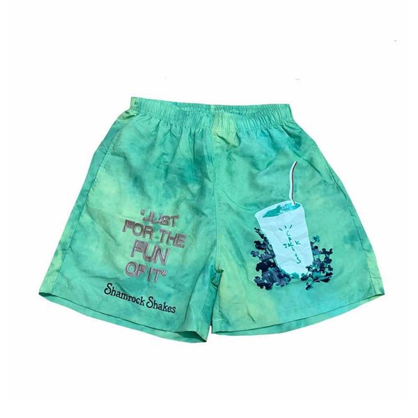 green tie dyed beverage printing shorts new summer casual sports pants for men and womendv9n, White;black
green tie dyed beverage printing shorts new summer casual sports pants for men and womendv9n, White;black