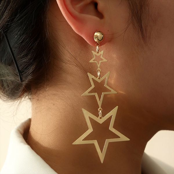 multi layer pentagram earrings personality simple splicing temperament earrings earrings female earrings, Golden;silver
multi layer pentagram earrings personality simple splicing temperament earrings earrings female earrings, Golden;silver
