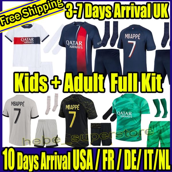 2023 2024 full set with socks maillots de football mbappe men kids jerseys kits 22 23 24 soccer jersey psgs fourth hakimi shirt uniform mail, Black
2023 2024 full set with socks maillots de football mbappe men kids jerseys kits 22 23 24 soccer jersey psgs fourth hakimi shirt uniform mail, Black