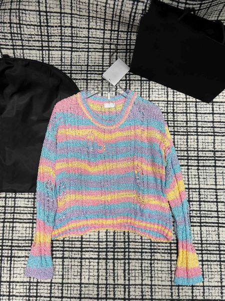 fashion woman high-end customized sweaters fashionable old worn holes design rainbow color scheme round neck long sleeve streetwear womens d, White;black
fashion woman high-end customized sweaters fashionable old worn holes design rainbow color scheme round neck long sleeve streetwear womens d, White;black