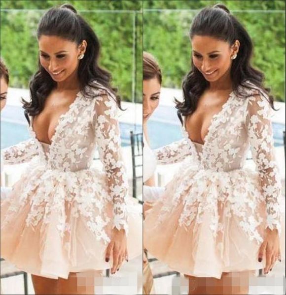 2020 deep v neck prom dresses long sleeves lace applique plunging illusion mini cocktail party gown homecoming wear1262219, Black
2020 deep v neck prom dresses long sleeves lace applique plunging illusion mini cocktail party gown homecoming wear1262219, Black