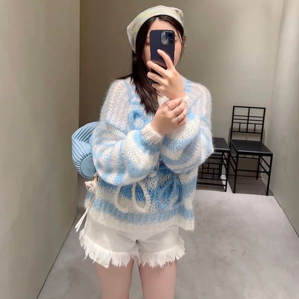 designer sweater women l hollow knit sky blue casual fashion sweater street gentle tie sweater, White;black
designer sweater women l hollow knit sky blue casual fashion sweater street gentle tie sweater, White;black