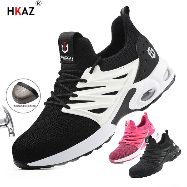 women men boots breathable air mesh safety shoes work sneakers male wear resistant cushion shoes work boots indestructible t601, Black
women men boots breathable air mesh safety shoes work sneakers male wear resistant cushion shoes work boots indestructible t601, Black