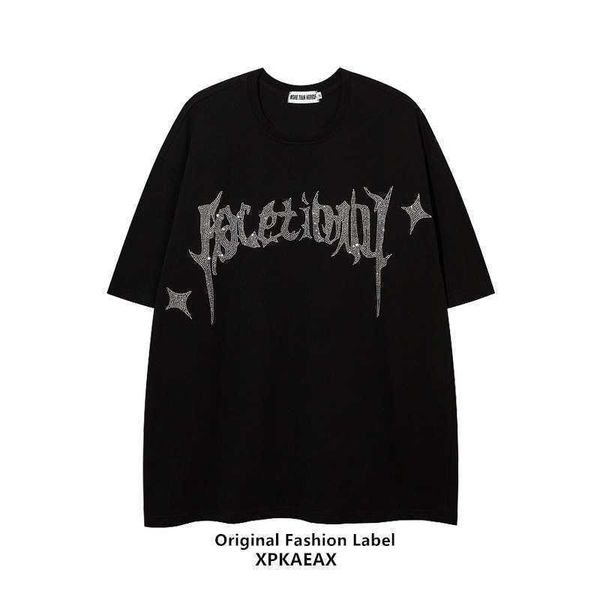 designerfashion t-shirt fashion brand china-chic diamond letter oversize short sleeve american high street men's and women's half, White;black
designerfashion t-shirt fashion brand china-chic diamond letter oversize short sleeve american high street men's and women's half, White;black