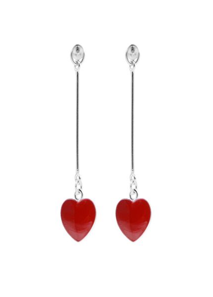 red heart earrings pearl settings 925 sterling silver linear earring jewelry making for girls 5 pairs2782172, Slivery;crystal
red heart earrings pearl settings 925 sterling silver linear earring jewelry making for girls 5 pairs2782172, Slivery;crystal