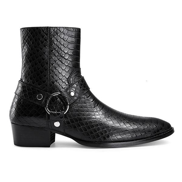 men shoes handmade high-grade black pu python pattern belt mid-heel side zipper fashion all-match dress ankle boots xm445 211102
men shoes handmade high-grade black pu python pattern belt mid-heel side zipper fashion all-match dress ankle boots xm445 211102