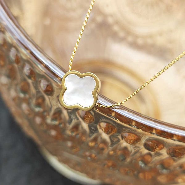 new of high beauty online celebrity light luxury versatile titanium steel necklace korean version white shellfish mini lucky fourleafc lover, Silver
new of high beauty online celebrity light luxury versatile titanium steel necklace korean version white shellfish mini lucky fourleafc lover, Silver