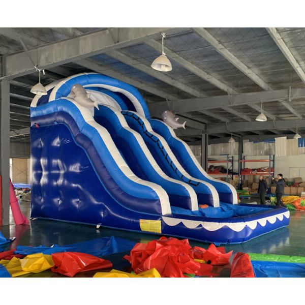 dolphin themed inflatable slide with swimming pool inflatable slide water slide entertainment equipment inflatable children's toys
dolphin themed inflatable slide with swimming pool inflatable slide water slide entertainment equipment inflatable children's toys