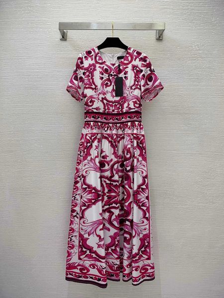 23ss summer dresses women dress womens designer clothing pattern familial style printed waist slim large swing round neck short sleeve dress, Black;gray
23ss summer dresses women dress womens designer clothing pattern familial style printed waist slim large swing round neck short sleeve dress, Black;gray