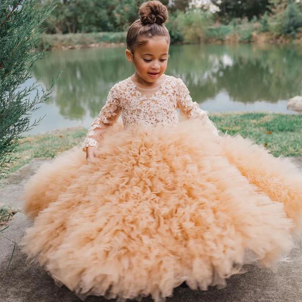 champagne lace flower girls dress first birthday princess christmas party long sleeve pshoot kids gowns, White;blue
champagne lace flower girls dress first birthday princess christmas party long sleeve pshoot kids gowns, White;blue