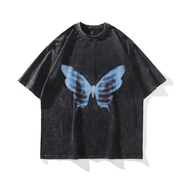 men's tshirts gothic t shirts men blue butterfly skeleton printed washed cotton vintage short sleeve oversized hiphop streetwear tshir, White;black
men's tshirts gothic t shirts men blue butterfly skeleton printed washed cotton vintage short sleeve oversized hiphop streetwear tshir, White;black
