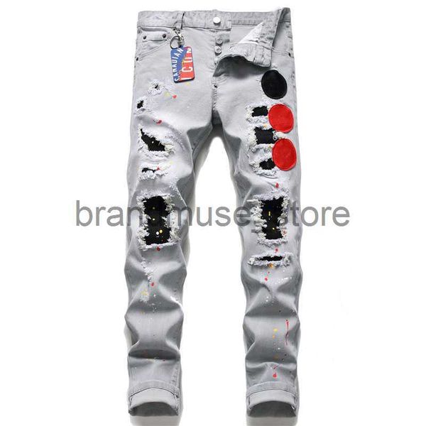 men's pants men slim fit big size jeans men's paint hole style destroyed skinny straight leg washed luxury casual regular denim pa, Black
men's pants men slim fit big size jeans men's paint hole style destroyed skinny straight leg washed luxury casual regular denim pa, Black
