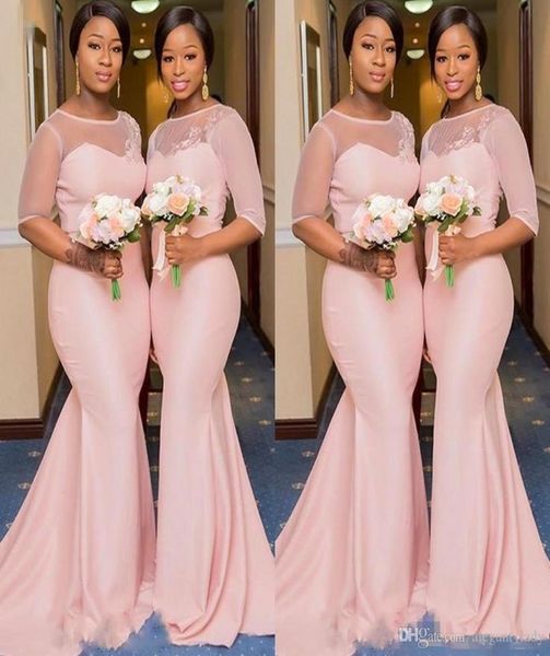 2019 sheer lace neck blush pink african nigerian mermaid bridesmaid dresses with sleeve plus size maid of honor wedding guest gown6069500, White;pink
2019 sheer lace neck blush pink african nigerian mermaid bridesmaid dresses with sleeve plus size maid of honor wedding guest gown6069500, White;pink