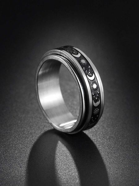 fashionable and popular 1pc fashion stainless steel sun moon detail ring for men for daily decoration for jewelry gift and for a stylish loo, Silver
fashionable and popular 1pc fashion stainless steel sun moon detail ring for men for daily decoration for jewelry gift and for a stylish loo, Silver