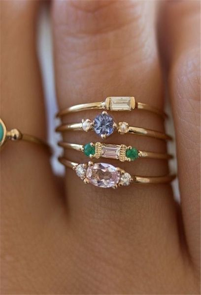new vintage 4pcs female ring sets gold plated crystal zircon wedding engagement rings for women sj4815207, Silver
new vintage 4pcs female ring sets gold plated crystal zircon wedding engagement rings for women sj4815207, Silver