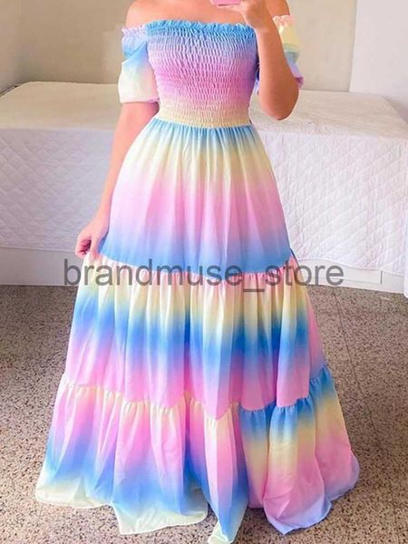 basic casual dresses rainbow off shoulder dress floral print short sleeve ladies cute summer beach party maxi dresses j230711, Black;gray
basic casual dresses rainbow off shoulder dress floral print short sleeve ladies cute summer beach party maxi dresses j230711, Black;gray