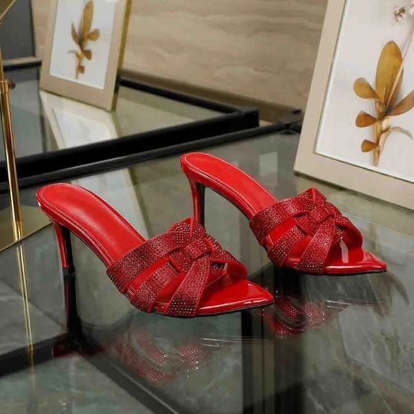 luxury women sandal high heels tribute slipper slide strass and leather sandals pointed toe summer pop lady pump shoes wedding party dress h, Black
luxury women sandal high heels tribute slipper slide strass and leather sandals pointed toe summer pop lady pump shoes wedding party dress h, Black