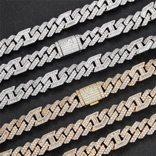 15mm pig nose cuban chain hip hop iced out chain tide brand zircon rhombus necklace for men, Silver
15mm pig nose cuban chain hip hop iced out chain tide brand zircon rhombus necklace for men, Silver