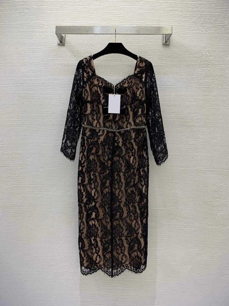 23ss summer dresses women dress womens designer clothing lace water soluble fabric bow square neck design slim fit long sleeve wrap hip dres, Black;gray
23ss summer dresses women dress womens designer clothing lace water soluble fabric bow square neck design slim fit long sleeve wrap hip dres, Black;gray