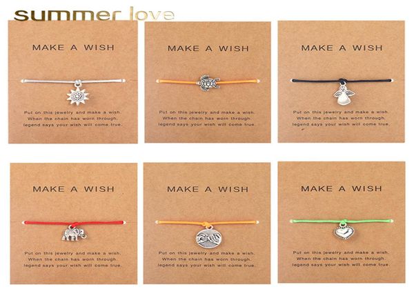 handmade 5 color wax rope braided charm bracelet for women men elephant life of tree friendship love turtle pendant bracelet with 7384874, Golden;silver
handmade 5 color wax rope braided charm bracelet for women men elephant life of tree friendship love turtle pendant bracelet with 7384874, Golden;silver